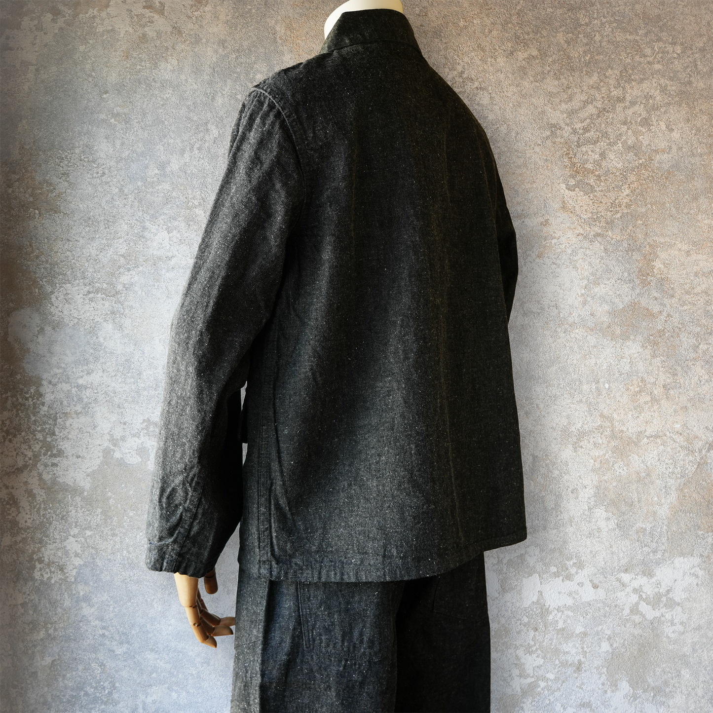TCB jeans_Catface Jacket 10.2oz_Black Denim