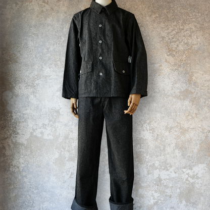 TCB jeans_Catface Jacket 10.2oz_Black Denim