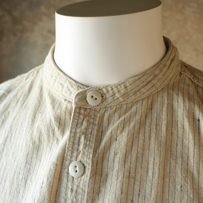 TCB Jeans_Detachable Collar Work Shirt_Beige Stripe 2026