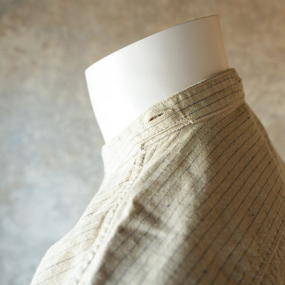 TCB Jeans_Detachable Collar Work Shirt_Beige Stripe 2026