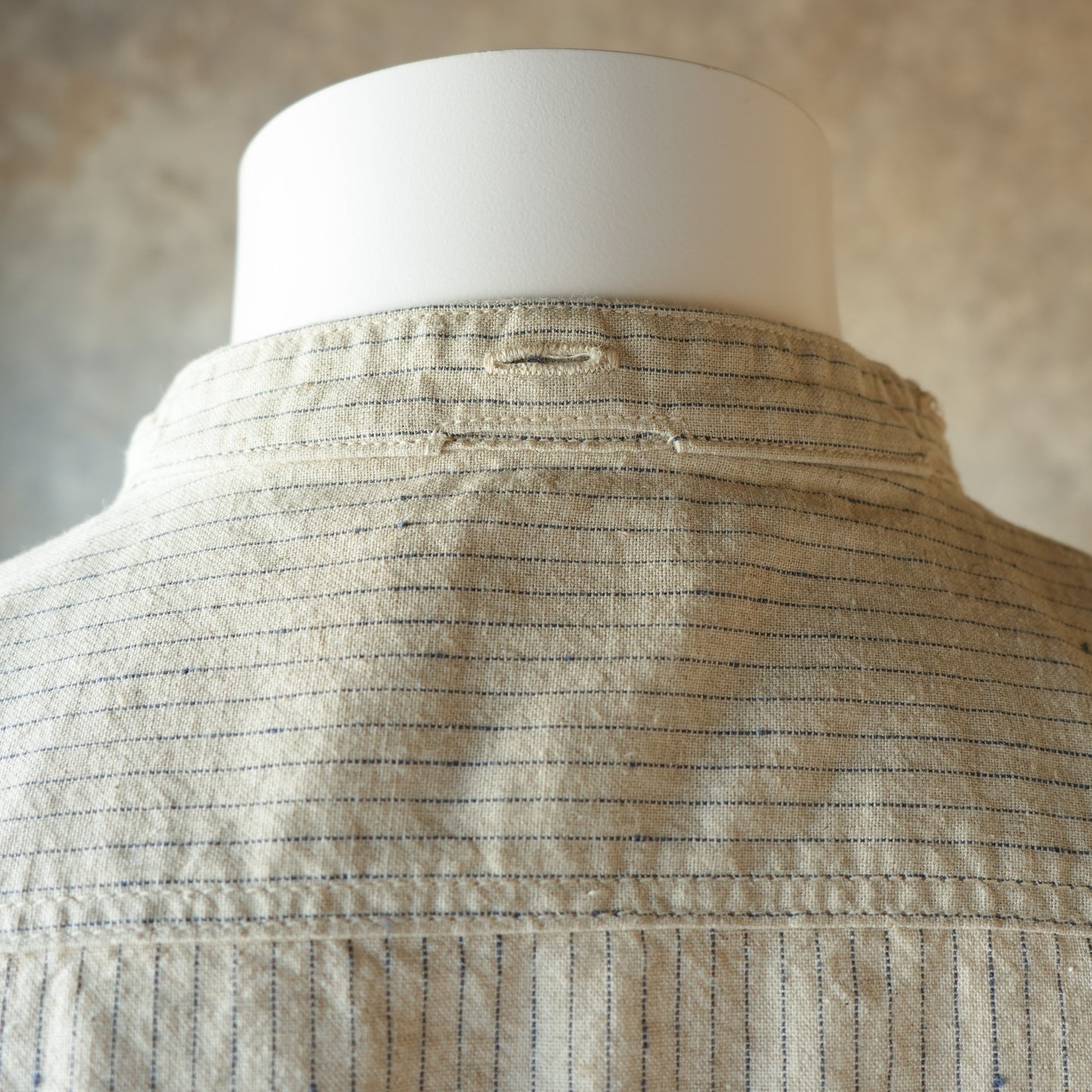TCB Jeans_Detachable Collar Work Shirt_Beige Stripe 2026