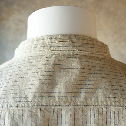 TCB Jeans_Detachable Collar Work Shirt_Beige Stripe 2026