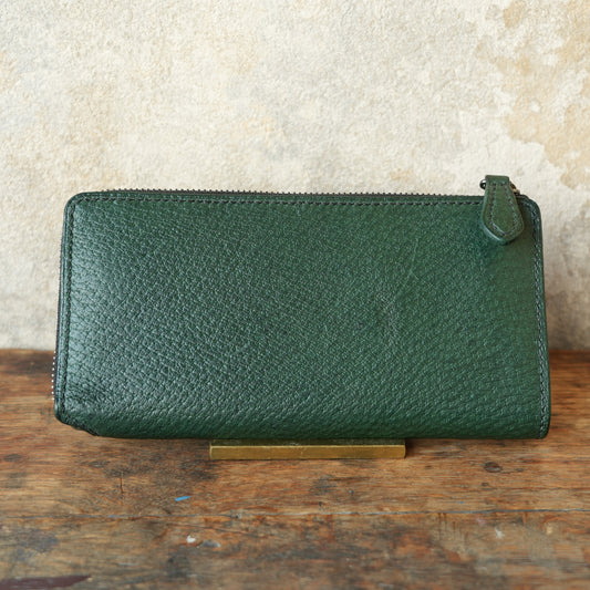SpiralDance_L ZIP WALETT_WILD BOAR_GREEN × BROWN