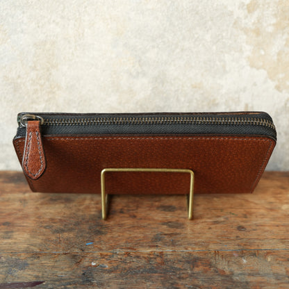 SpiralDance_L ZIP WALETT_WILD BOAR_BROWN × GREEN