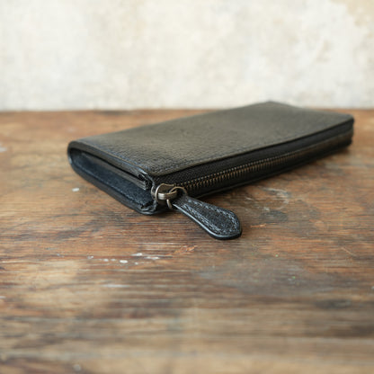 SpiralDance_L ZIP WALETT_WILD BOAR_ALL BLACK
