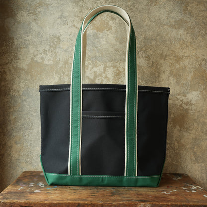 WORKERS_Deluxe Pocket Tote Bag_Dark Navy x Green Handle_Long