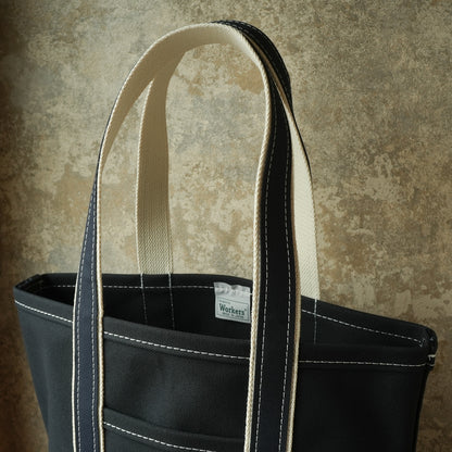 WORKERS_Deluxe Pocket Tote Bag_Dark Navy x Navy Handle_Long