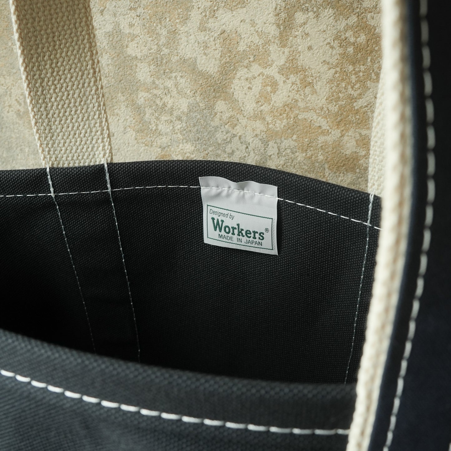 WORKERS_Deluxe Pocket Tote Bag_Dark Navy x Navy Handle_Long