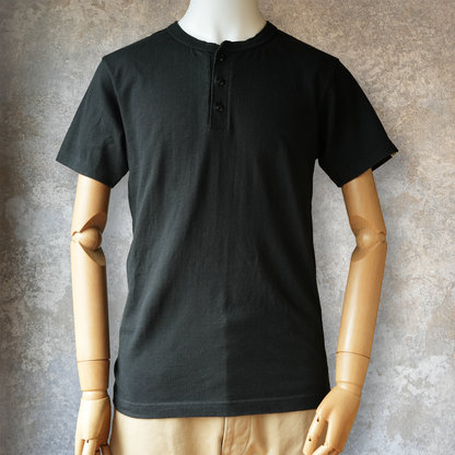 UES_66RR_04_1_ラマヤーナ ヘンリーネックTシャツ_Black