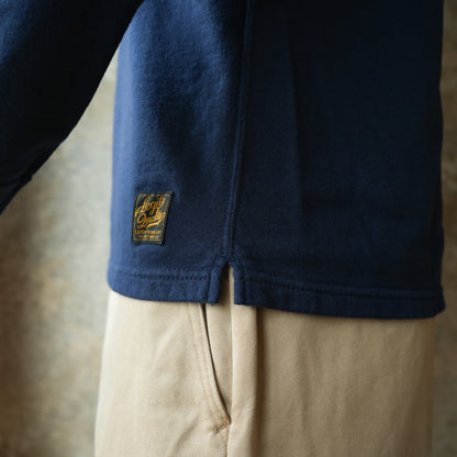 DELUXEWARE_M300-00_MOCK NECK KNIT_BLUE BLACK