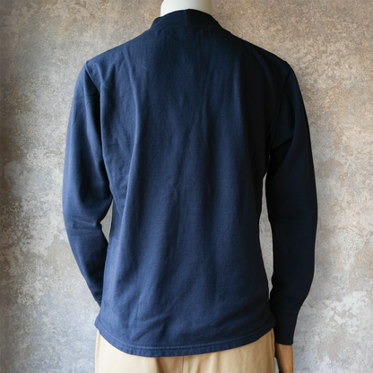 DELUXEWARE_M300-00_MOCK NECK KNIT_BLUE BLACK