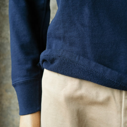 DELUXEWARE_M300-00_MOCK NECK KNIT_BLUE BLACK