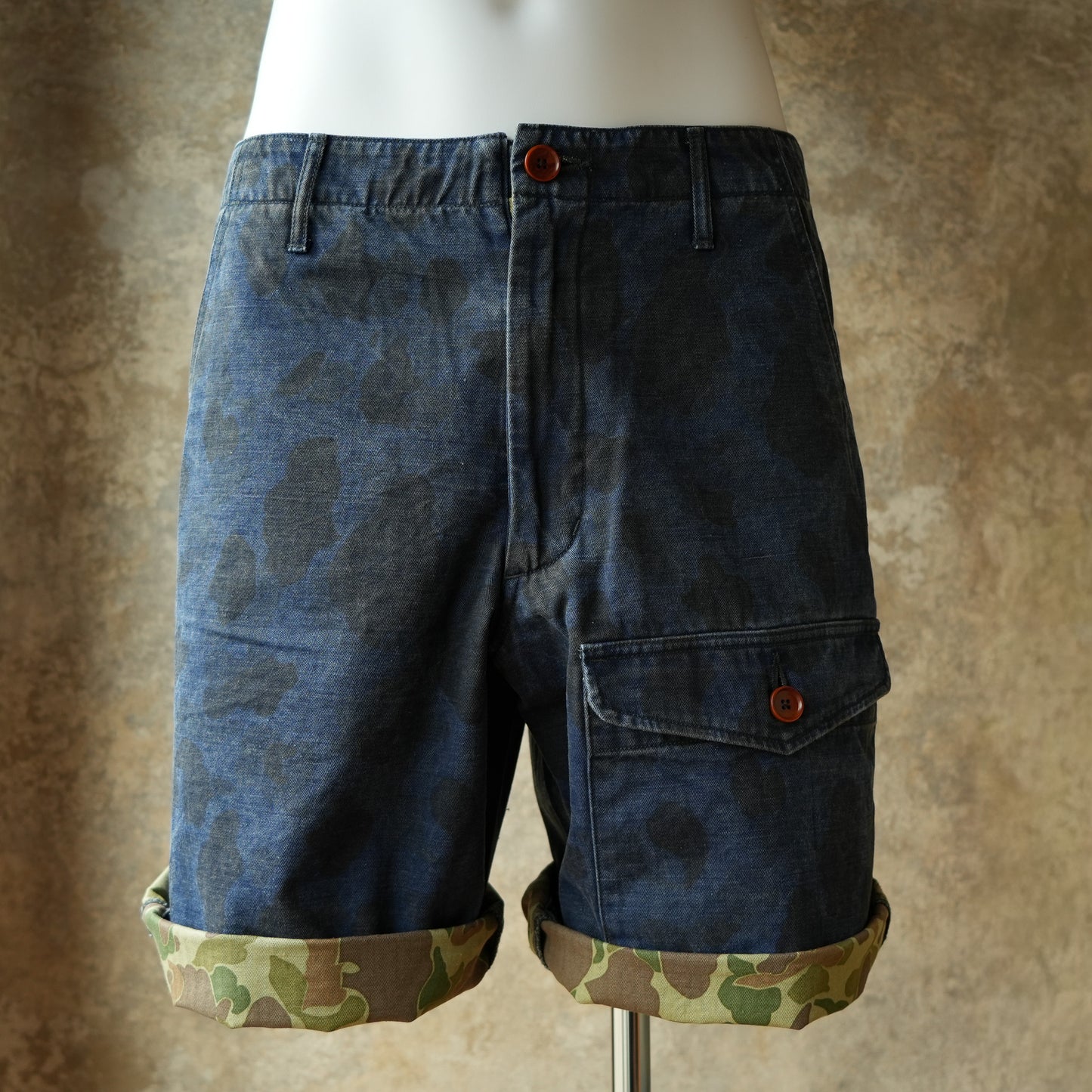 PREQUEL_P1005 Combat Indigo Field Shorts_コンバットショーツ