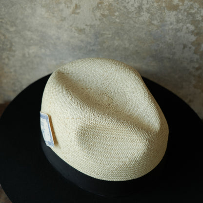 THE H.W.DOG&CO_ D-01169_RAFFIA × WOOL FRONT HAT_Natural × Black