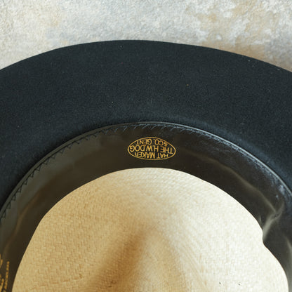 THE H.W.DOG&CO_ D-01169_RAFFIA × WOOL FRONT HAT_Natural × Black