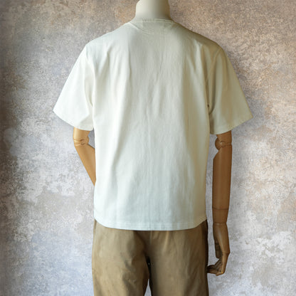 PREQUEL_C1016 Stiff Cotton Henley T-shirt (White) Henley T-shirt (White)