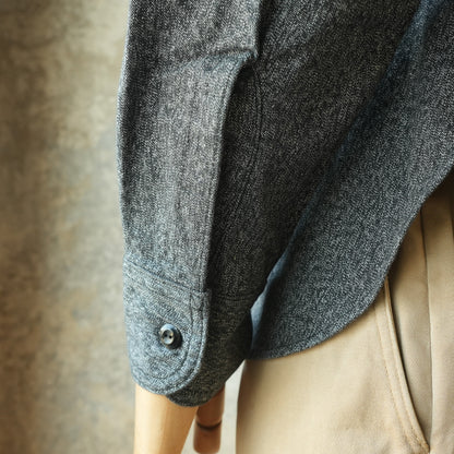 TCB Jeans_Uncle Cat Shirt_ブラックシャンブレー