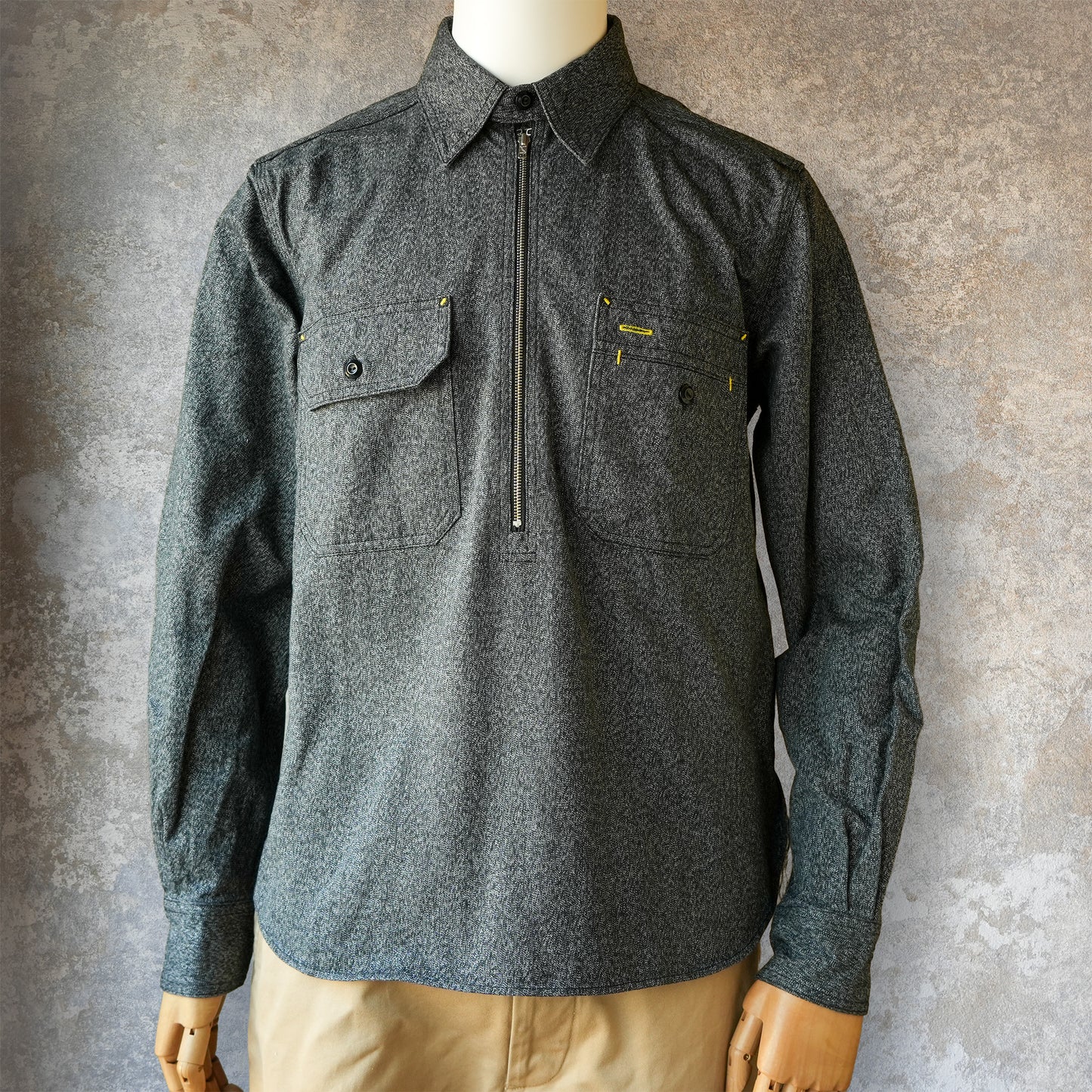 TCB Jeans_Uncle Cat Shirt_ブラックシャンブレー