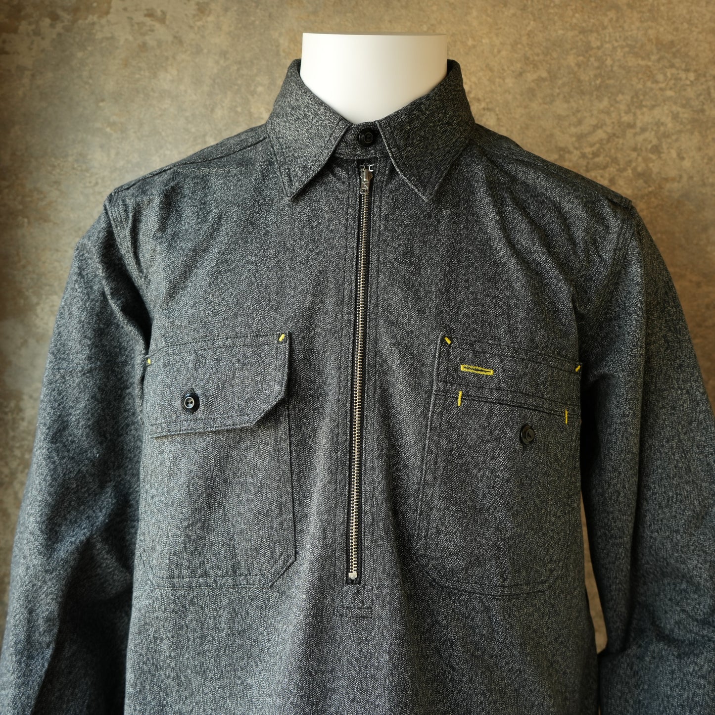 TCB Jeans_Uncle Cat Shirt_ブラックシャンブレー