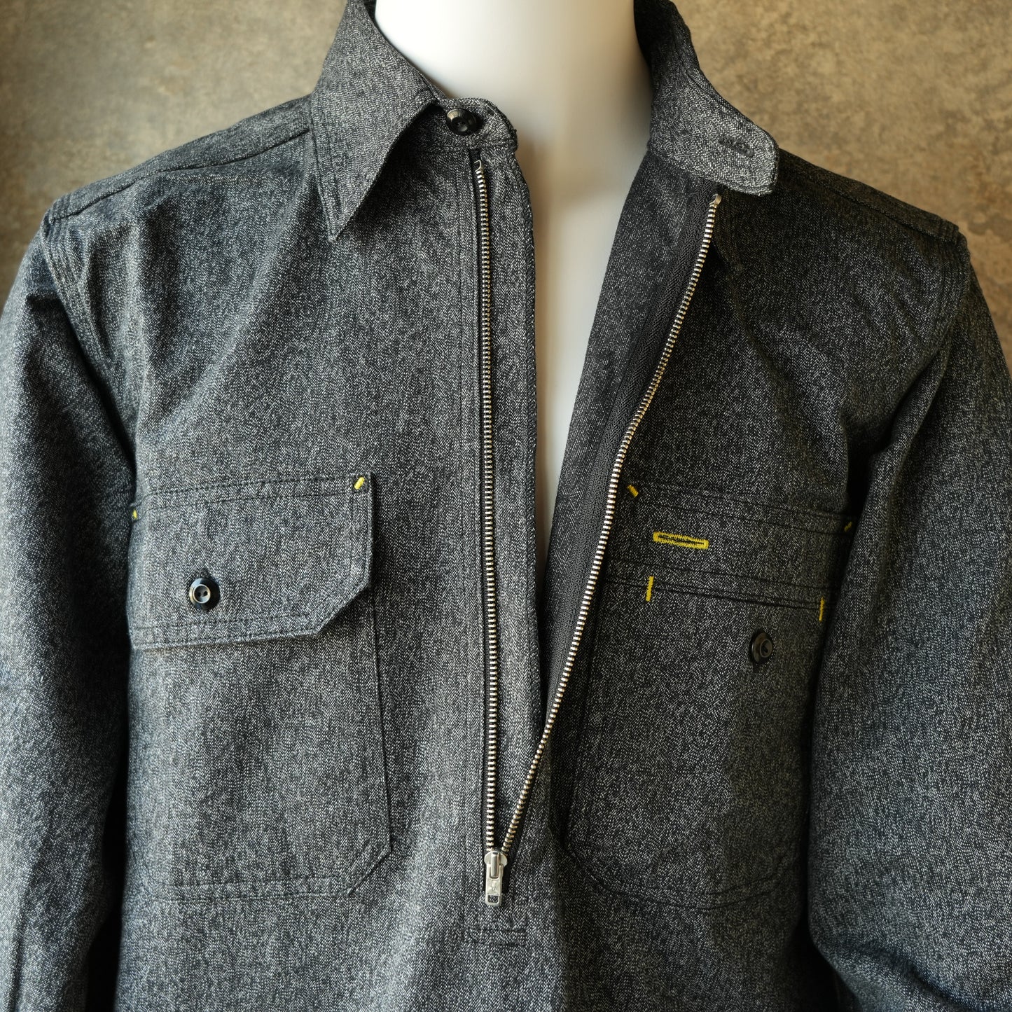 TCB Jeans_Uncle Cat Shirt_ブラックシャンブレー