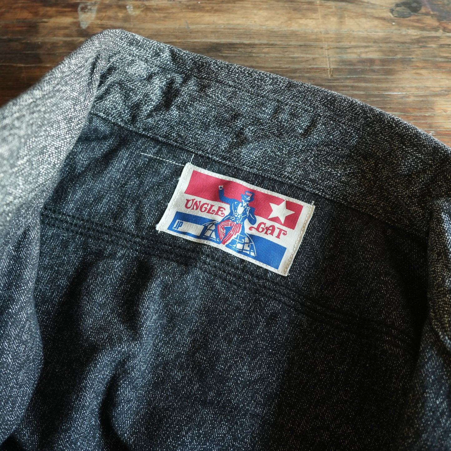 TCB Jeans_Uncle Cat Shirt_ブラックシャンブレー