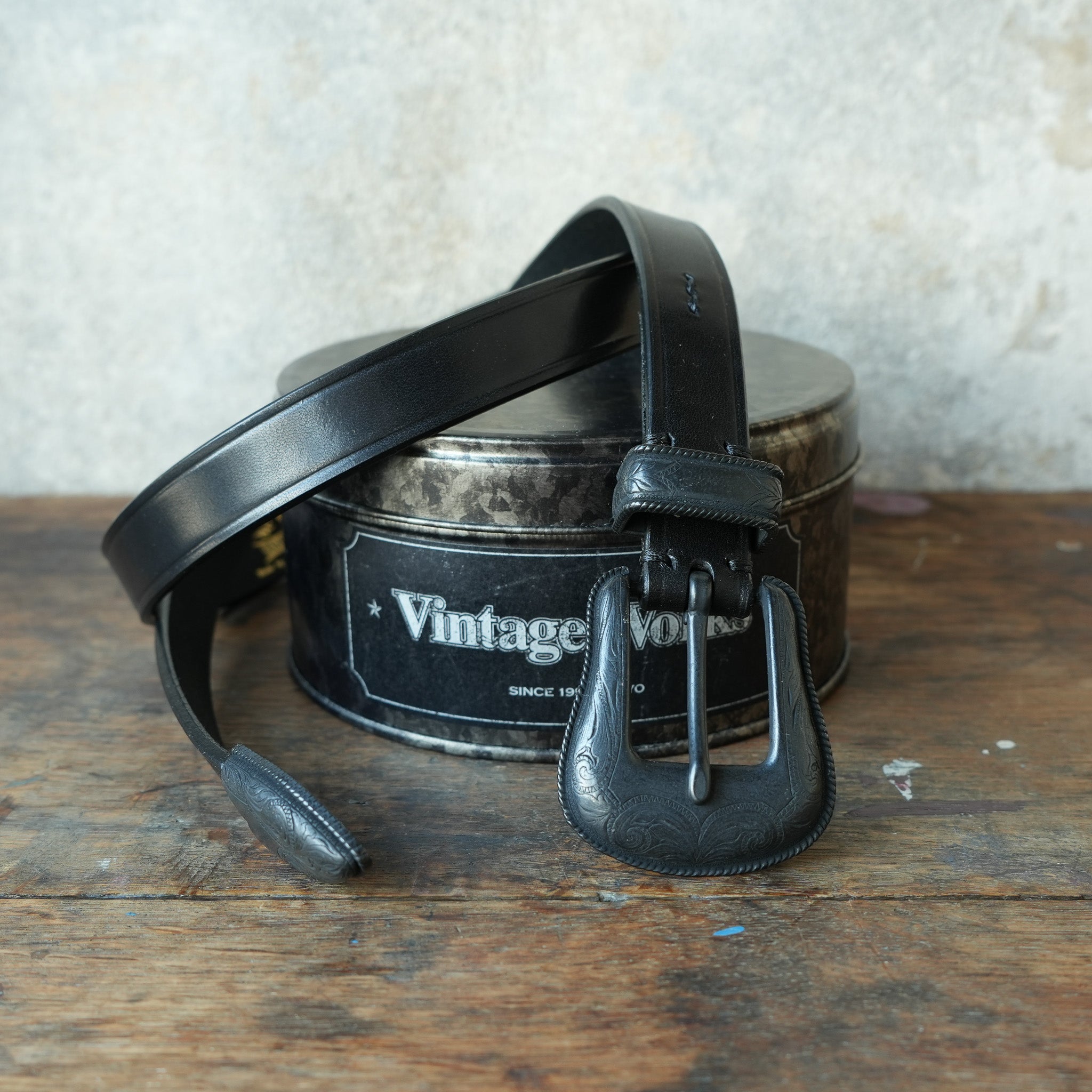 VINTAGE WORKS_DH5747 BLACKJB_ Black×Blackニッケルバックル