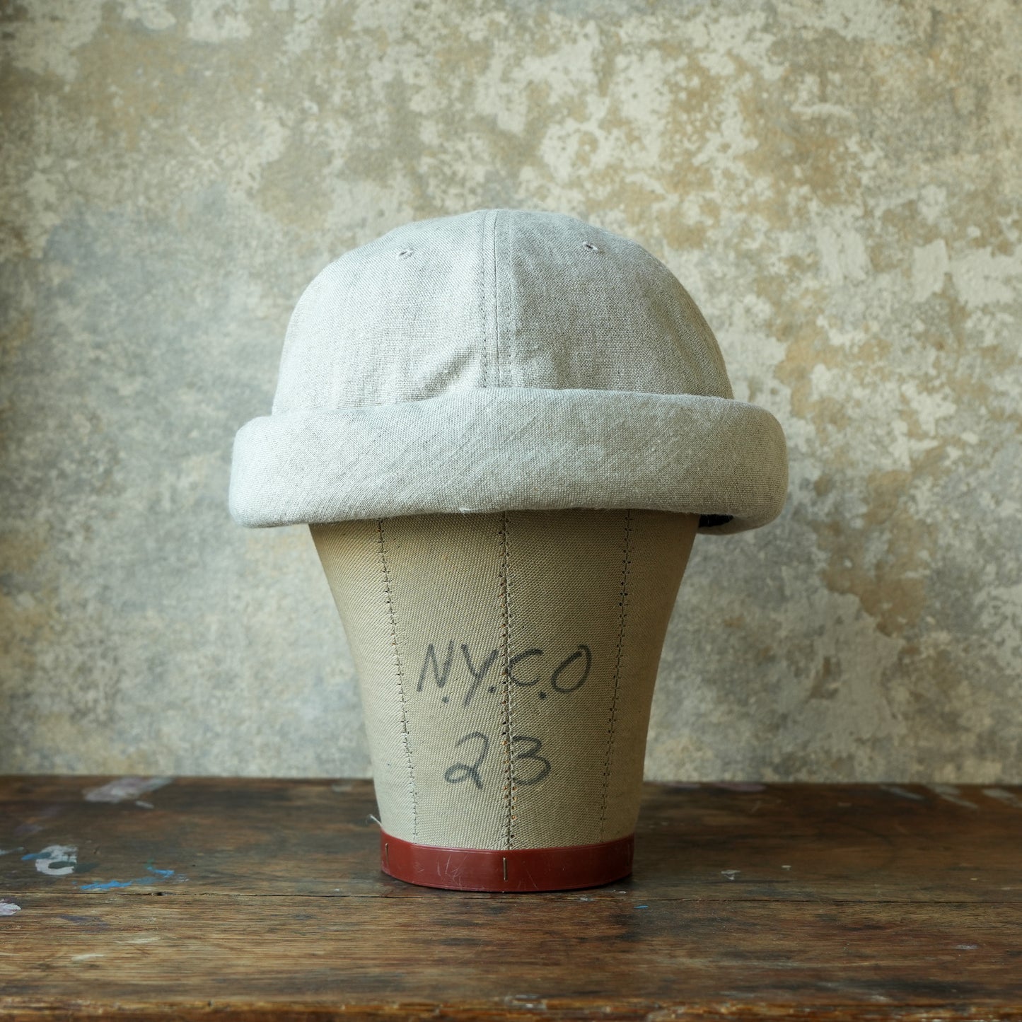 THE H.W.DOG&CO_ D-01166_LINEN CANVAS ROLL CAP - Natural