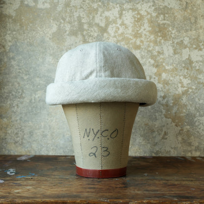 THE H.W.DOG&CO_ D-01166_LINEN CANVAS ROLL CAP - Natural