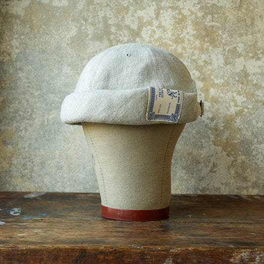 THE H.W.DOG&CO_ D-01166_LINEN CANVAS ROLL CAP - Natural