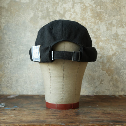 THE H.W.DOG&CO_ D-01166_LINEN CANVAS ROLL CAP - Black