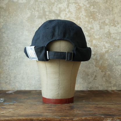 THE H.W.DOG&CO_ D-01166_LINEN CANVAS ROLL CAP - Navy