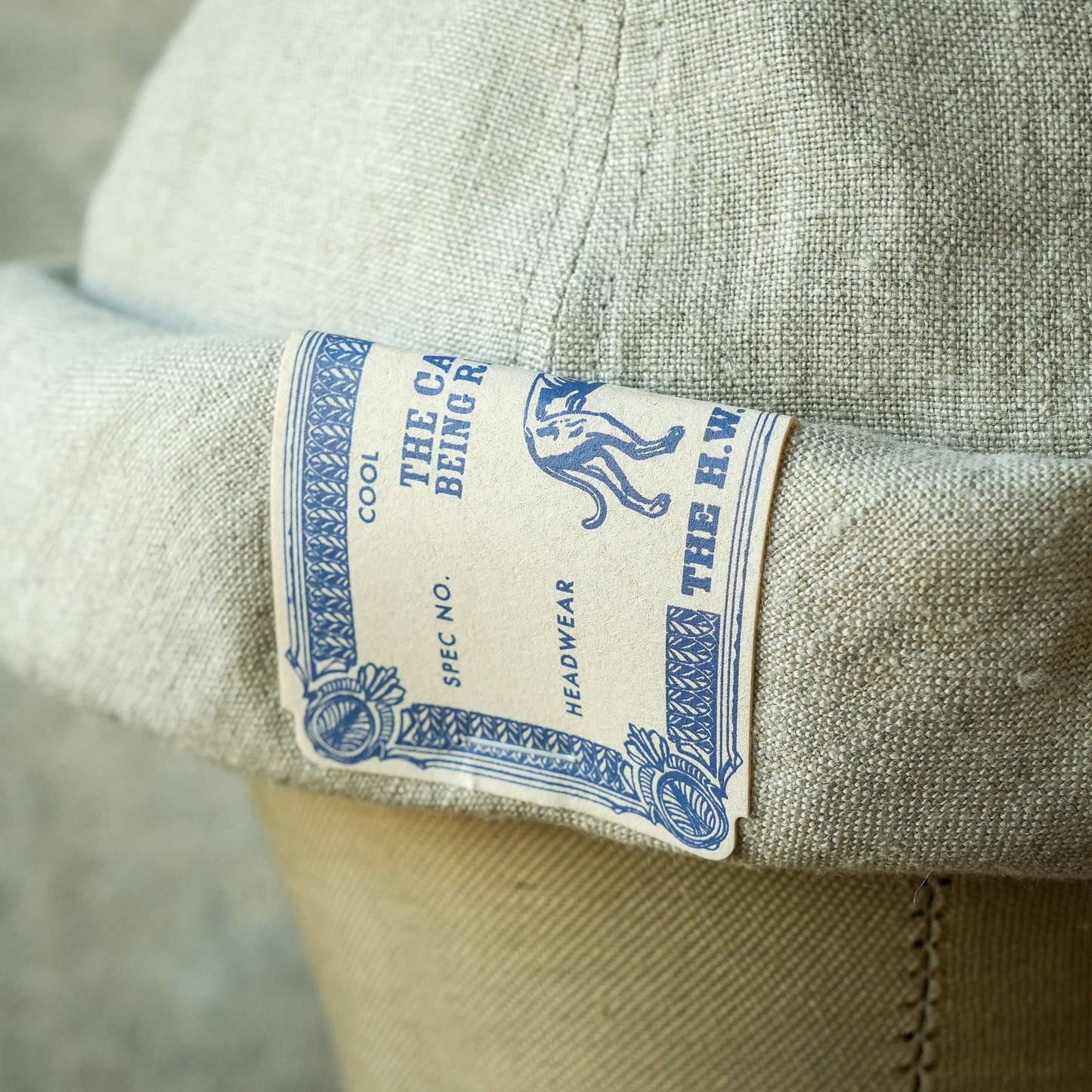 THE H.W.DOG&CO_ D-01166_LINEN CANVAS ROLL CAP - Natural