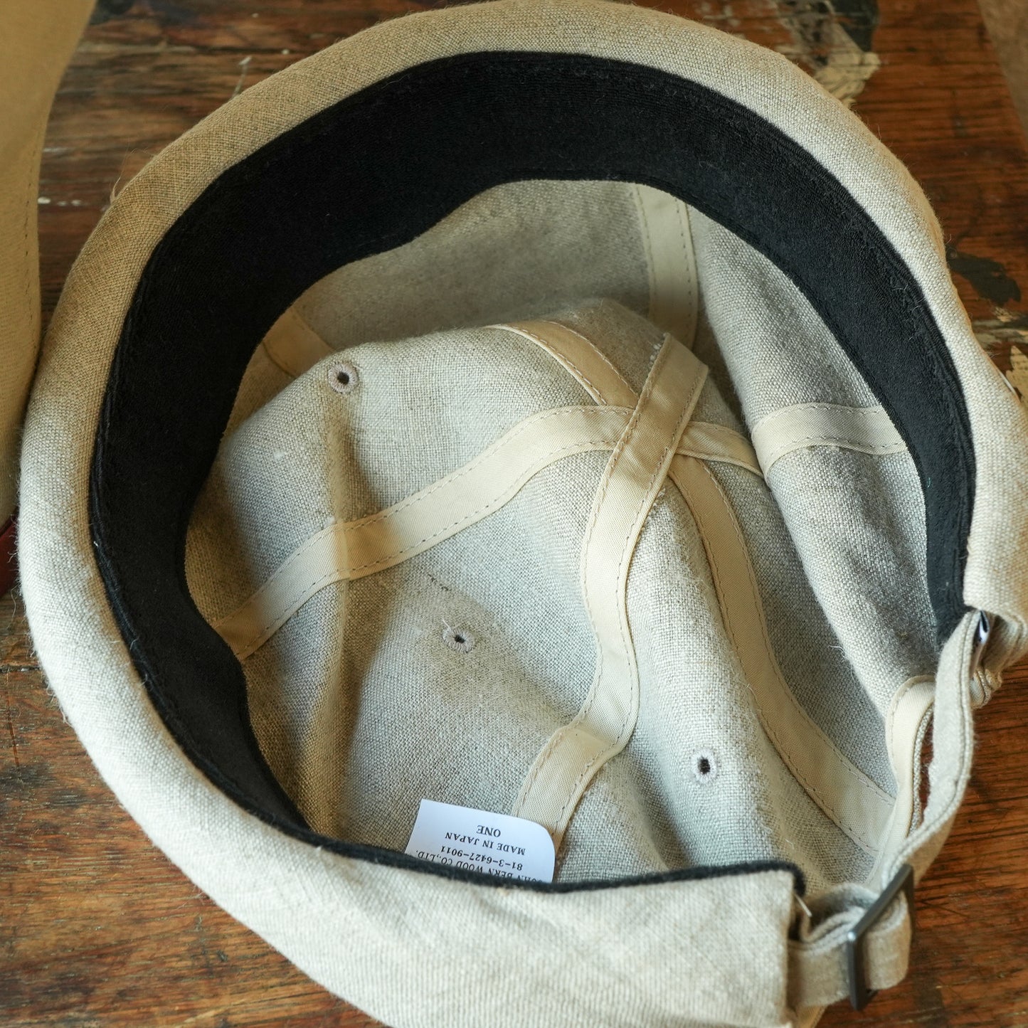 THE H.W.DOG&CO_ D-01166_LINEN CANVAS ROLL CAP - Natural