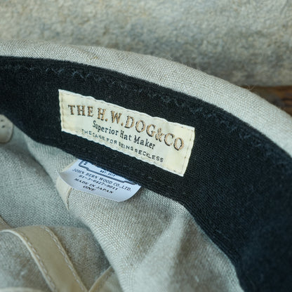 THE H.W.DOG&CO_ D-01166_LINEN CANVAS ROLL CAP - Natural