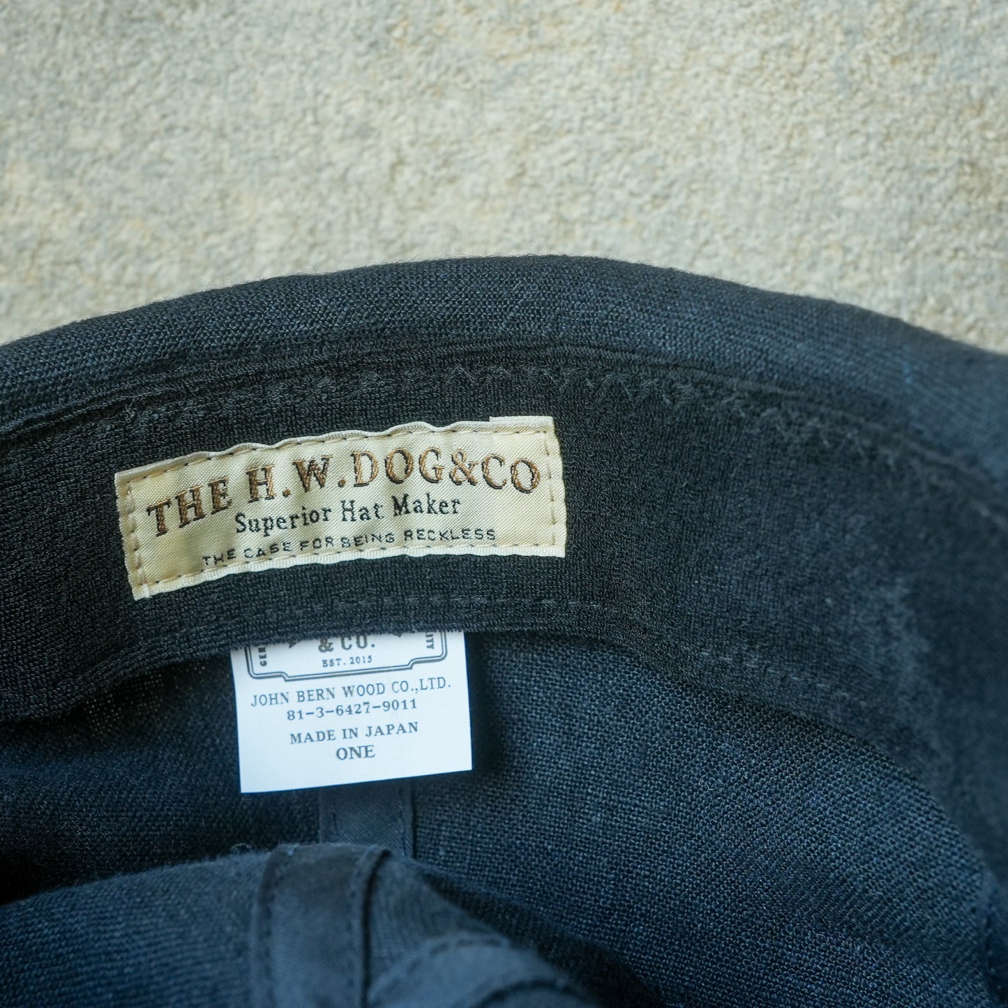 THE H.W.DOG&CO_ D-01166_LINEN CANVAS ROLL CAP - Navy