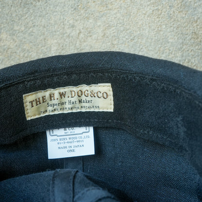 THE H.W.DOG&CO_ D-01166_LINEN CANVAS ROLL CAP - Navy