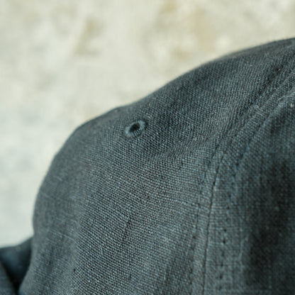 THE H.W.DOG&CO_ D-01166_LINEN CANVAS ROLL CAP - Black