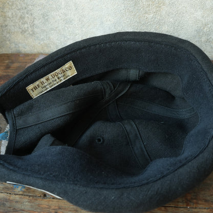 THE H.W.DOG&CO_ D-01166_LINEN CANVAS ROLL CAP - Black