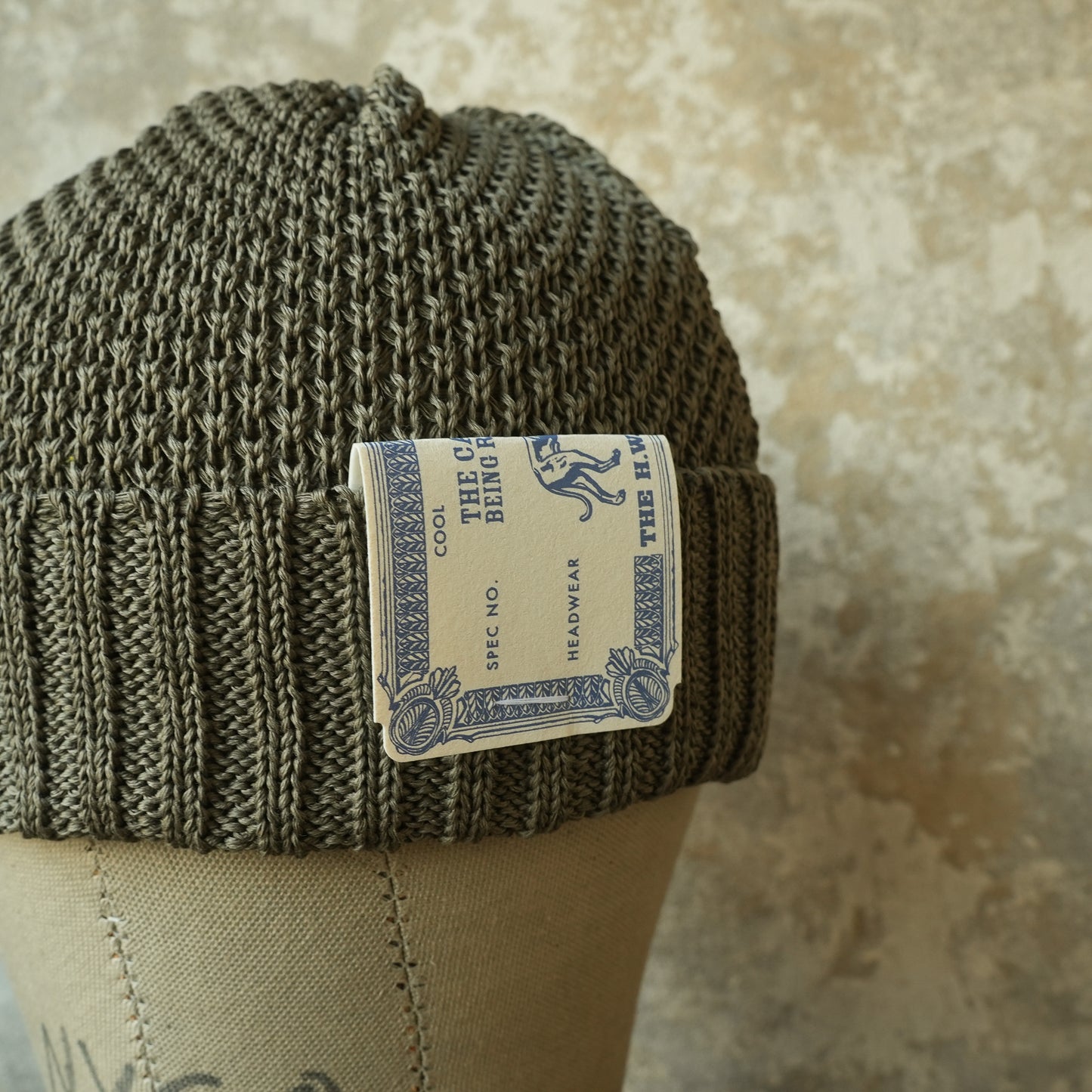 THE H.W.DOG&CO_ D-01221_SEED STITCH KNIT CAP_Olive