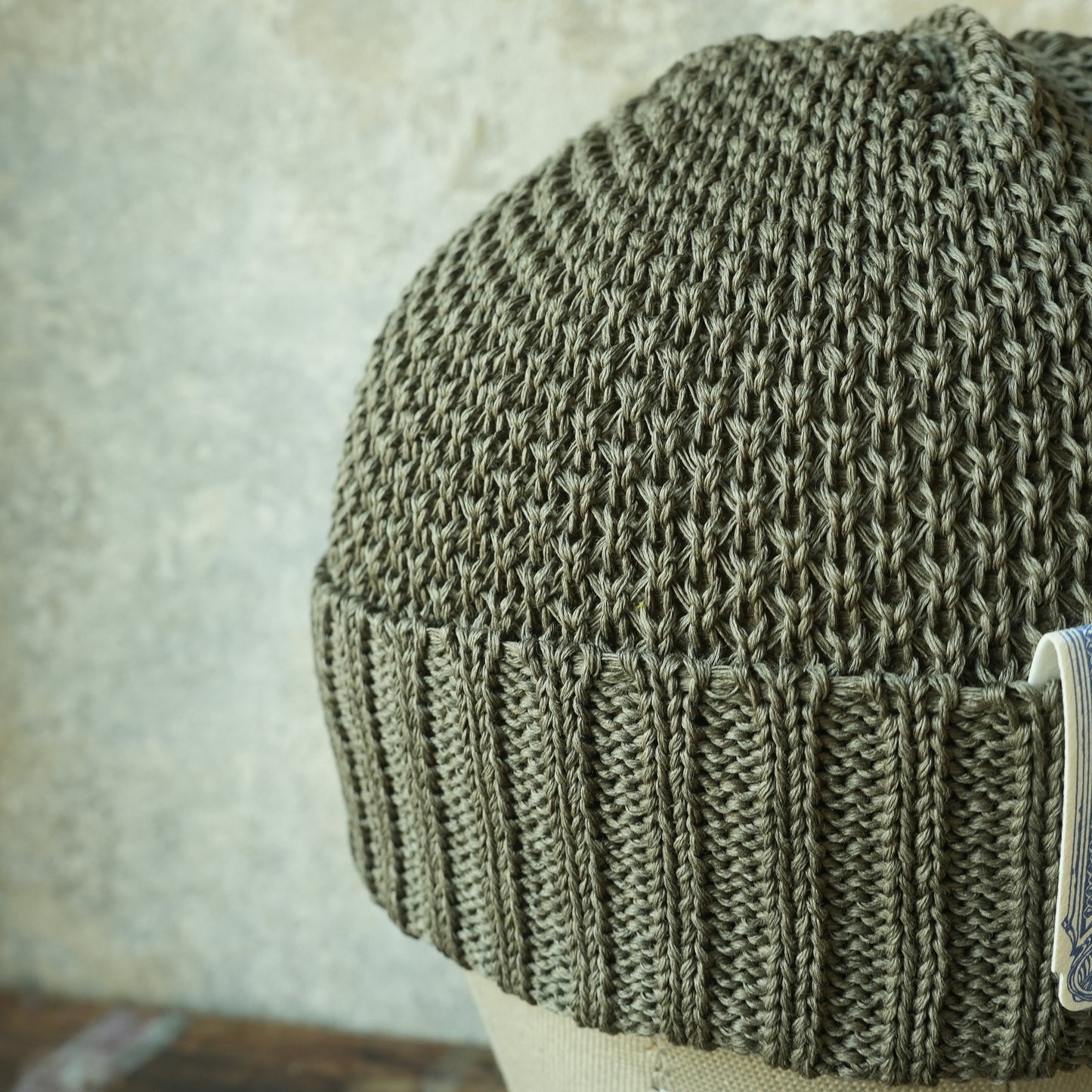 THE H.W.DOG&CO_ D-01221_SEED STITCH KNIT CAP_Olive