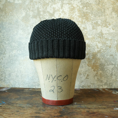 THE H.W.DOG&CO_ D-01221_SEED STITCH KNIT CAP_Black