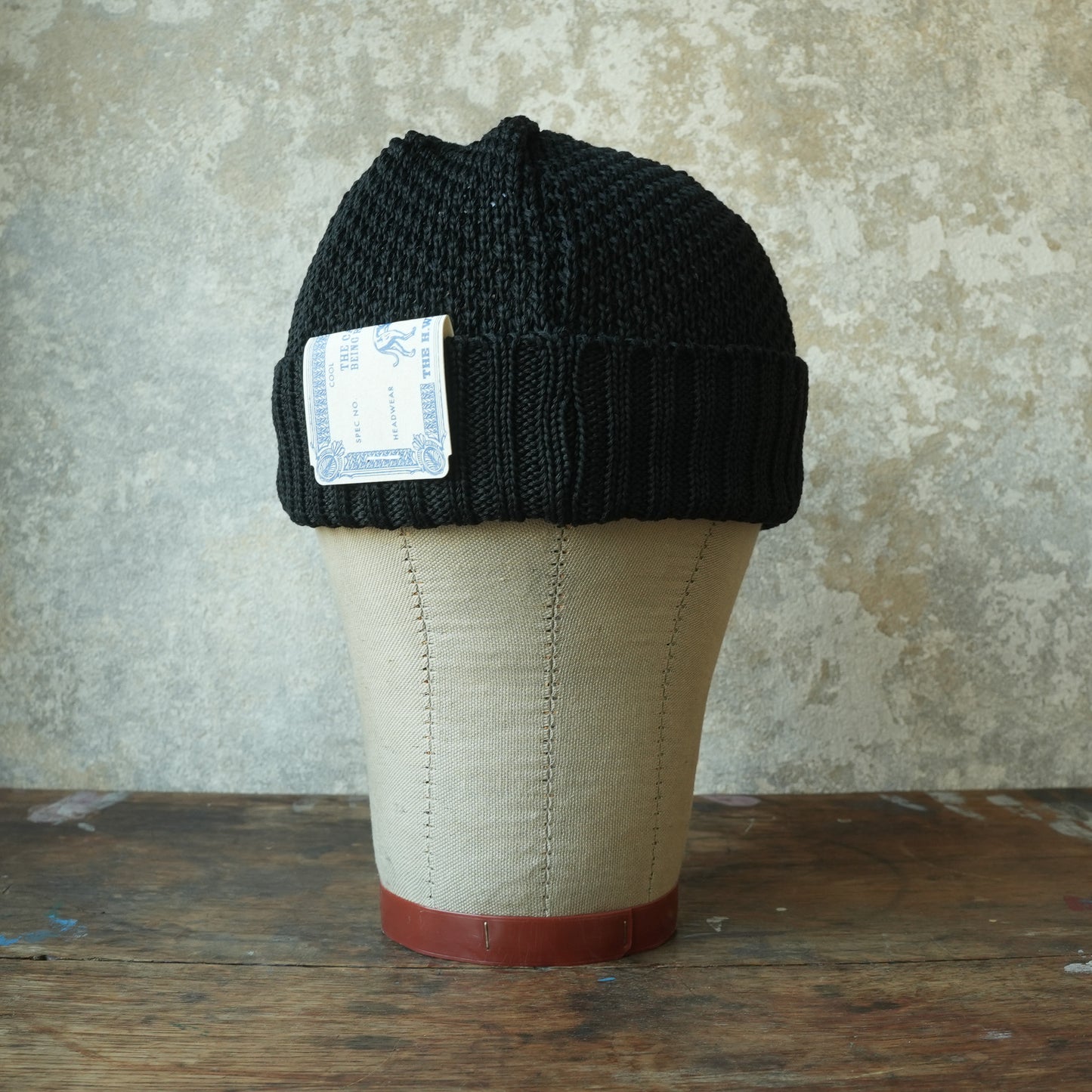 THE H.W.DOG&CO_ D-01221_SEED STITCH KNIT CAP_Black