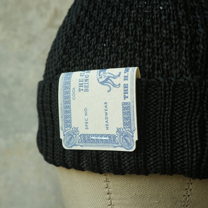 THE H.W.DOG&CO_ D-01221_SEED STITCH KNIT CAP_Black