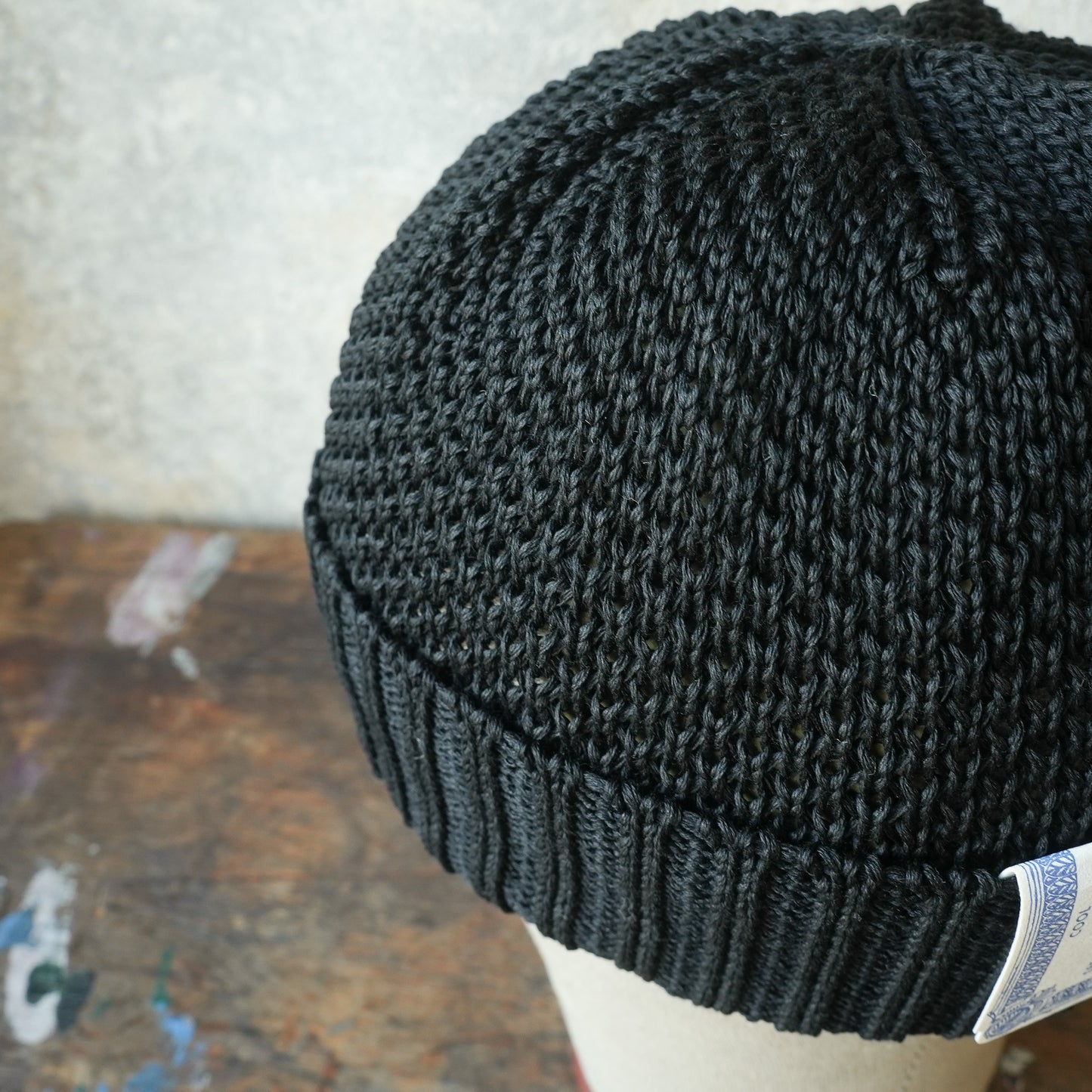 THE H.W.DOG&CO_ D-01221_SEED STITCH KNIT CAP_Black