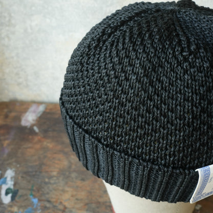 THE H.W.DOG&CO_ D-01221_SEED STITCH KNIT CAP_Black