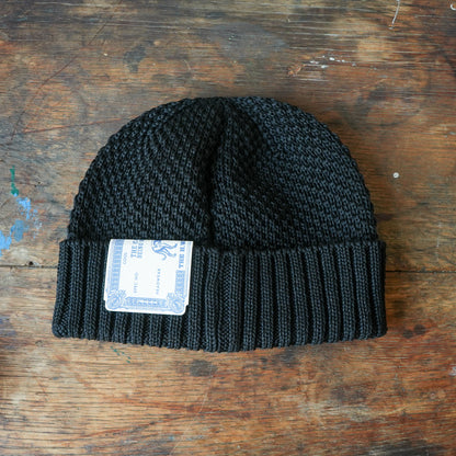 THE H.W.DOG&CO_ D-01221_SEED STITCH KNIT CAP_Black
