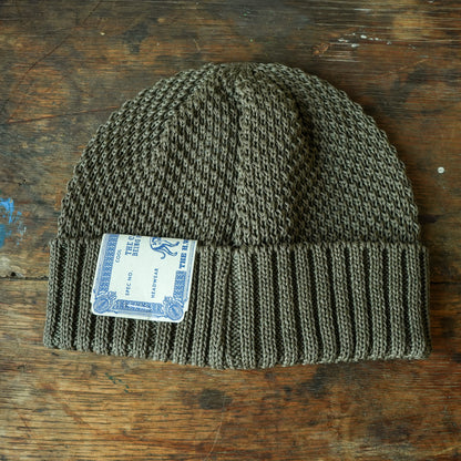 THE H.W.DOG&CO_ D-01221_SEED STITCH KNIT CAP_Olive