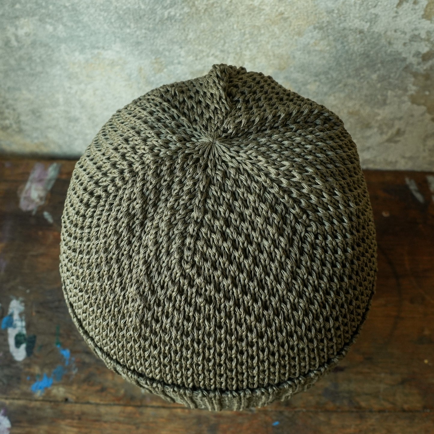 THE H.W.DOG&CO_ D-01221_SEED STITCH KNIT CAP_Olive