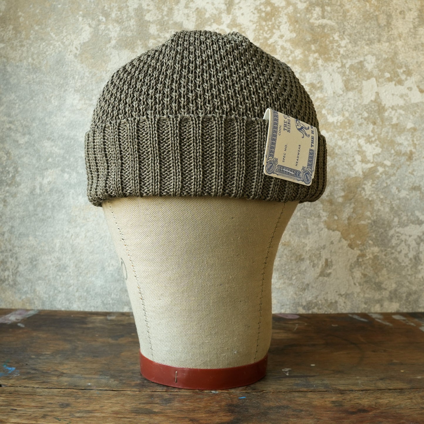 THE H.W.DOG&CO_ D-01221_SEED STITCH KNIT CAP_Olive
