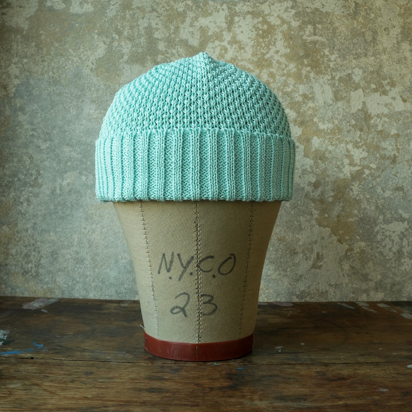 THE H.W.DOG&CO_ D-01221_SEED STITCH KNIT CAP_Blue